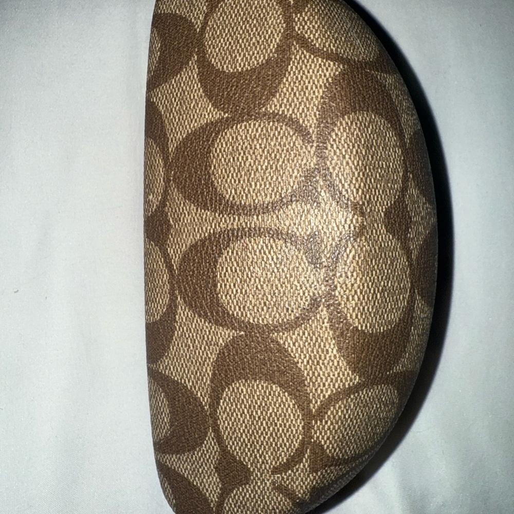 Coach Taupe & Brown Classic Print Sunglasses Case - Picture 3 of 7